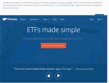 Tablet Screenshot of etfmatic.com